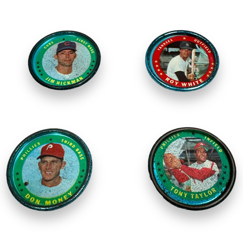 Vintage Topps Baseball Coin Lot 1971 Don Money Roy White Jim Hickman Tony Taylor